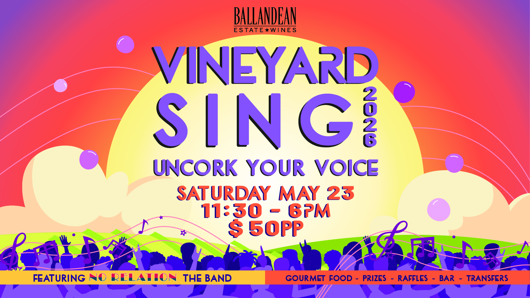 Vineyard Sing Sat 23 May 2026 Ballandean Estate